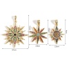 Immagine di Rame Galassia Ciondoli Oro Placcato Sole Micro Spianare Multicolore Cubic Zirconiae 39mm x 29mm, 1 Pz