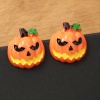 Picture of Resin Ear Post Stud Earrings White Halloween Ghost 30mm x 30mm, 1 Pair