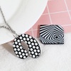 Immagine di Resina Ciondoli Nero & Bianco Geometria 10 Pz