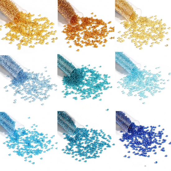 Picture of TOHO 11/0 (Silver Lined) Glass Seed Seed Beads Round Multicolor About 2mm Dia., Hole: Approx 0.6mm, 1 Bottle