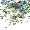 Bild von Glas Rocailles Rocailles Perlen Rund Bunt ca. 2mm D., Loch:ca. 0.6mm, 1 Flasche