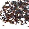 Immagine di Vetro Seme Perline Tondo Multicolore Per 2mm Dia., Foro:Circa 0.6mm, 1 Bottiglia