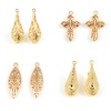 Immagine di Rame Charms Goccia 18K Oro riempito 24mm x 9mm, 2 Pz