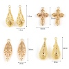 Immagine di Rame Charms Goccia 18K Oro riempito 24mm x 9mm, 2 Pz
