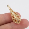 Immagine di Rame Charms Goccia 18K Oro riempito 24mm x 9mm, 2 Pz