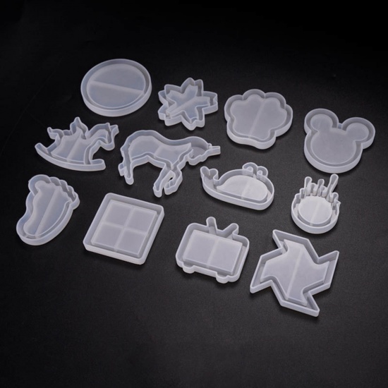 Picture of Silicone Resin Mold For Jewelry Making Pendant Ornaments Whale Animal White 6.8cm x 4cm, 1 Piece
