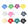 Image de Breloques Estampe en Filigrane en Cuivre Fleur Multicolore Laqué 21mm x 19mm, 20 Pcs