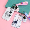 Picture of White - 1# Cute Cartoon Astronaut Printed Plastic ID Card Holders 11x7cm, 1 Piece