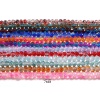 Image de Perles en Verre Rond Bleu & Rose Transparent A Facettes, Env. 7mm Dia, Trou: 1.4mm, 41.5cm - 41cm long, 2 Enfilades (env. 70 Pcs/Enfilade)