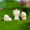 Immagine di Green - 9# Cute Duck Tent Resin Micro Landscape Miniature Decoration DIY Gardening Accessories 3.5x2.5cm, 1 Piece