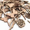 Picture of Wood DIY Handmade Craft Materials Accessories Brown Rose Flower 1 Packet