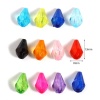Picture of Acrylic Beads Drop Multicolor Transparent Faceted About 13mm x 8mm, Hole: Approx 1.6mm, 500 PCs
