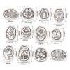 Picture of Zinc Based Alloy Two Hole Charms Oval Antique Silver Color Snake 24mm x 17mm, 10 PCs