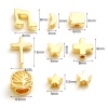 Picture of Copper Music Beads 18K Real Gold Plated Musical Note About 9mm x 8mm, Hole: Approx 1.8mm, 10 PCs
