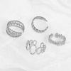Bild von Edelstahl Offen Verstellbar Ring Silberfarbe 18.5mm（US Größe:8.5), 1 Stück