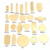 Picture of Stainless Steel Charms Gold Plated Blank Stamping Tags 2 PCs
