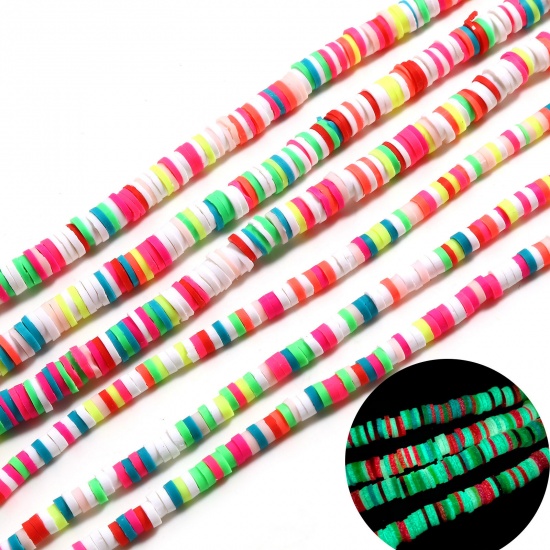 Picture of Polymer Clay Katsuki Beads At Random Color Glow In The Dark Luminous 2 Strands