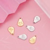 Picture of Stainless Steel Birth Month Flower Charms Geometric Gold Plated December 13.9mm x 9mm, 1 Piece
