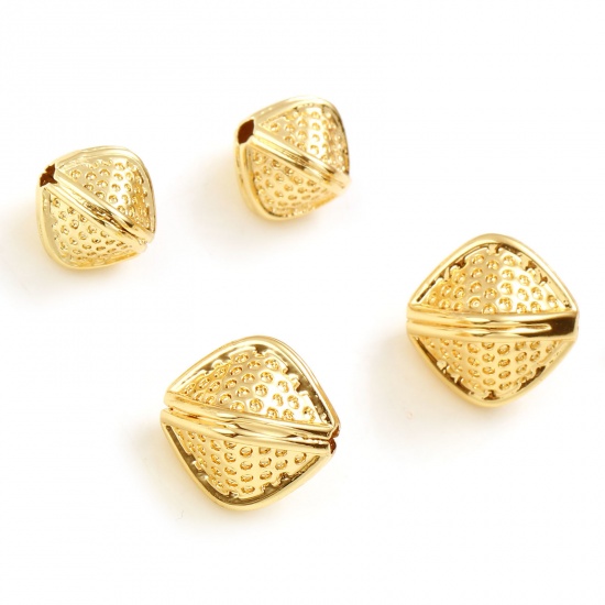 Picture of Copper Beads 18K Real Gold Plated Irregular Dot 5 PCs