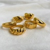 Picture of Stainless Steel Unadjustable Rings Gold Plated 1 Piece
