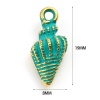 Picture of Zinc Based Alloy Charms Shell Gold Plated Multicolor Painted 19mm x 8mm, 20 PCs
