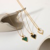 Immagine di Acciaio Inossidabile San Valentino Collana 18K Oro riempito Multicolore 45cm Lunghezza, 1 Pz