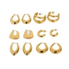 Immagine di Ecologico Semplice & Casual Stile Ins 18K Oro riempito 304 Acciaio Inossidabile Geometrica orecchino cerchio Per Donne 1 Paio