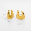 Immagine di Ecologico Semplice & Casual Stile Ins 18K Oro riempito 304 Acciaio Inossidabile Geometrica orecchino cerchio Per Donne 1 Paio