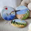 Picture of Wool Neddle Felting Wool Felt Tools Craft Accessories Round Natural Scenery Multicolor 20cm, 1 Set