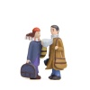 Immagine di Travel Couple Series Set Resin Micro Landscape Miniature Craft Decoration