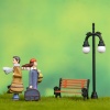 Immagine di Travel Couple Series Set Resin Micro Landscape Miniature Craft Decoration