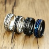 Picture of Stainless Steel Unadjustable Spinner Rings Fidget Ring Stress Relieving Anxiety Ring Multicolor Rotatable 1 Piece