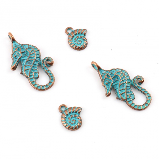 Picture of Zinc Based Alloy Ocean Jewelry Charms Multicolor 20 PCs