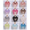 Immagine di 1# Spring Polyester Retro Lace Embroidered Tassel Women's Triangle Scarf Shawl Wrap