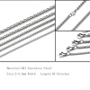 Bild von 201 Edelstahl Venezianerkette Halskette Silberfarbe 50cm lang, 1 Strang