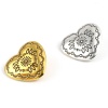 Immagine di Lega di Zinco San Valentino Metallo Gambo Bottone Cuore Multicolore Geometria Disegno 29mm x 27mm, 3 Pz