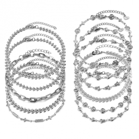 Picture of 304 Stainless Steel Anklet Silver Tone