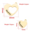 Immagine di 304 Acciaio Inossidabile Gioielli di Famiglia Charms Cuore Multicolore 1 Pz