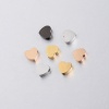 Immagine di 304 Acciaio Inossidabile San Valentino Perline Cuore Multicolore Lucidato 8mm x 7.4mm, Buco: Circa 1.5mm, 5 Pz