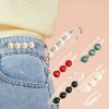 Immagine di Acrilato Elegante Spilla Oro Placcato Multicolore Imitata Perla Trasparente Strass 1 Pz