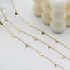 Immagine di Acciaio Inossidabile Elegante Collana Oro Placcato Triangolo Multicolore Cubic Zirconia 39cm Lunghezza, 1 Pz