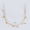 Immagine di Acciaio Inossidabile Elegante Collana Oro Placcato Triangolo Multicolore Cubic Zirconia 39cm Lunghezza, 1 Pz