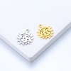304 Stainless Steel Charms Multicolor Sun Smile Hollow 14mm x 12mm, 5 PCs の画像