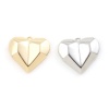 Immagine di Copper Valentine's Day Charms Heart Real Gold Plated Faceted 13mm x 11mm, 2 PCs