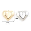 Immagine di Copper Valentine's Day Charms Heart Real Gold Plated Faceted 13mm x 11mm, 2 PCs
