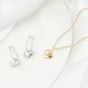 Immagine di Copper Valentine's Day Charms Heart Real Gold Plated Faceted 13mm x 11mm, 2 PCs