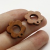 Image de Wood Geometry Series Earring Accessories Findings Brown W/ Loop 10 PCs