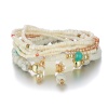 Bild von Acrylic Boho Chic Bohemia Dainty Bracelets Delicate Bracelets Beaded Bracelet Multicolor Cube