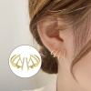 Picture of Copper Micro Pave Ear Post Stud Earrings Multicolor Paw Claw Clear Rhinestone