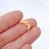 304 Stainless Steel Blank Charms Multicolor Half Moon Moon Face 14mm x 8mm, 5 PCs の画像